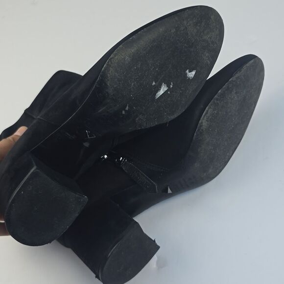 Schutz Women's Black Suede Booties Block Heel size EU 39 / US 9 - Picture 7 of 11